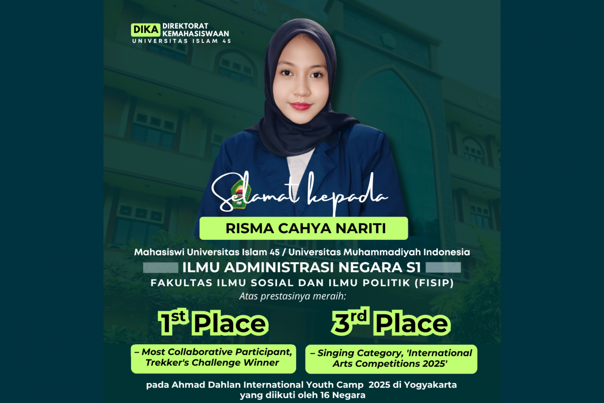 Mahasiswa Ilmu Administrasi Negara UNISMA Bekasi Raih Prestasi Internasional di ADIYC 2025
